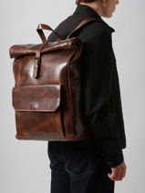 Rugzak Op Wieltjes Maverick Bruin the original MAVTO404-vue-porte